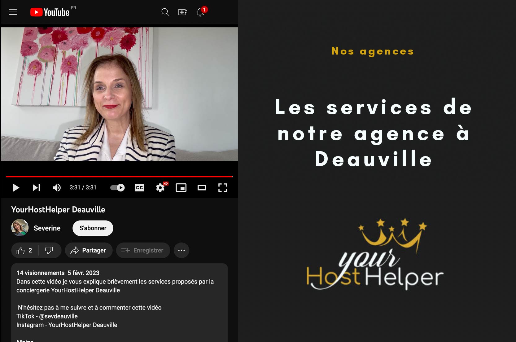 Al momento stai visualizzando il video di presentazione della nostra agenzia Airbnb a Deauville