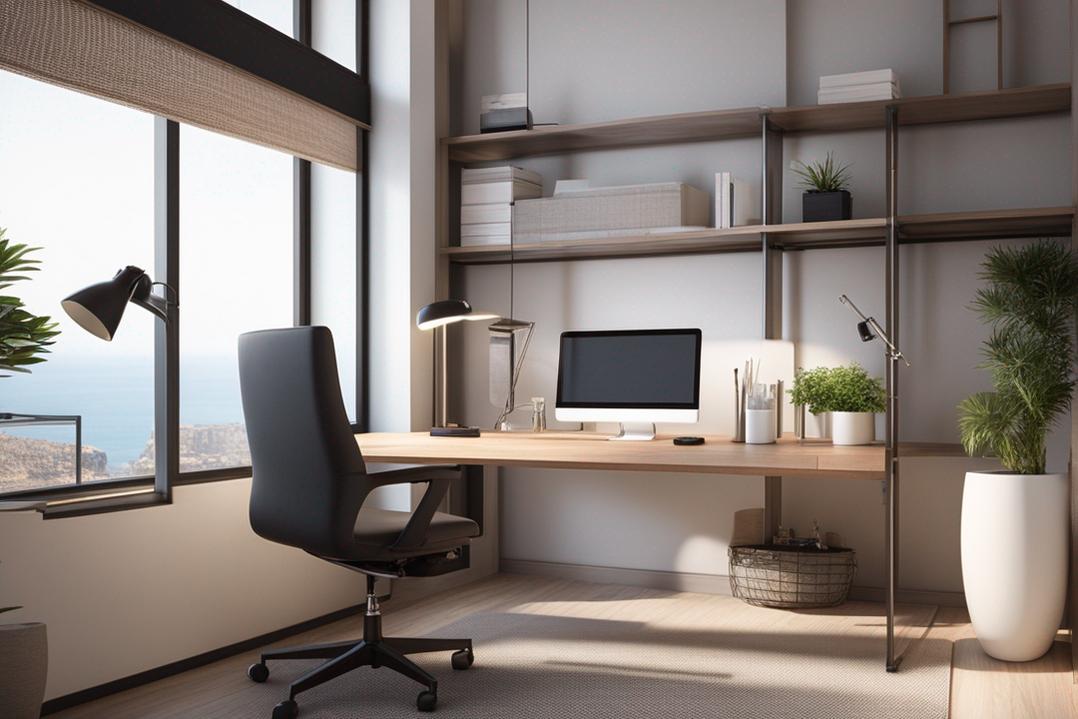 espace travail bureau ergonomique télétravail